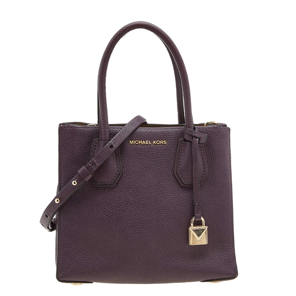 Michael Kors Purple Leather Mini Mercer Tote For Women