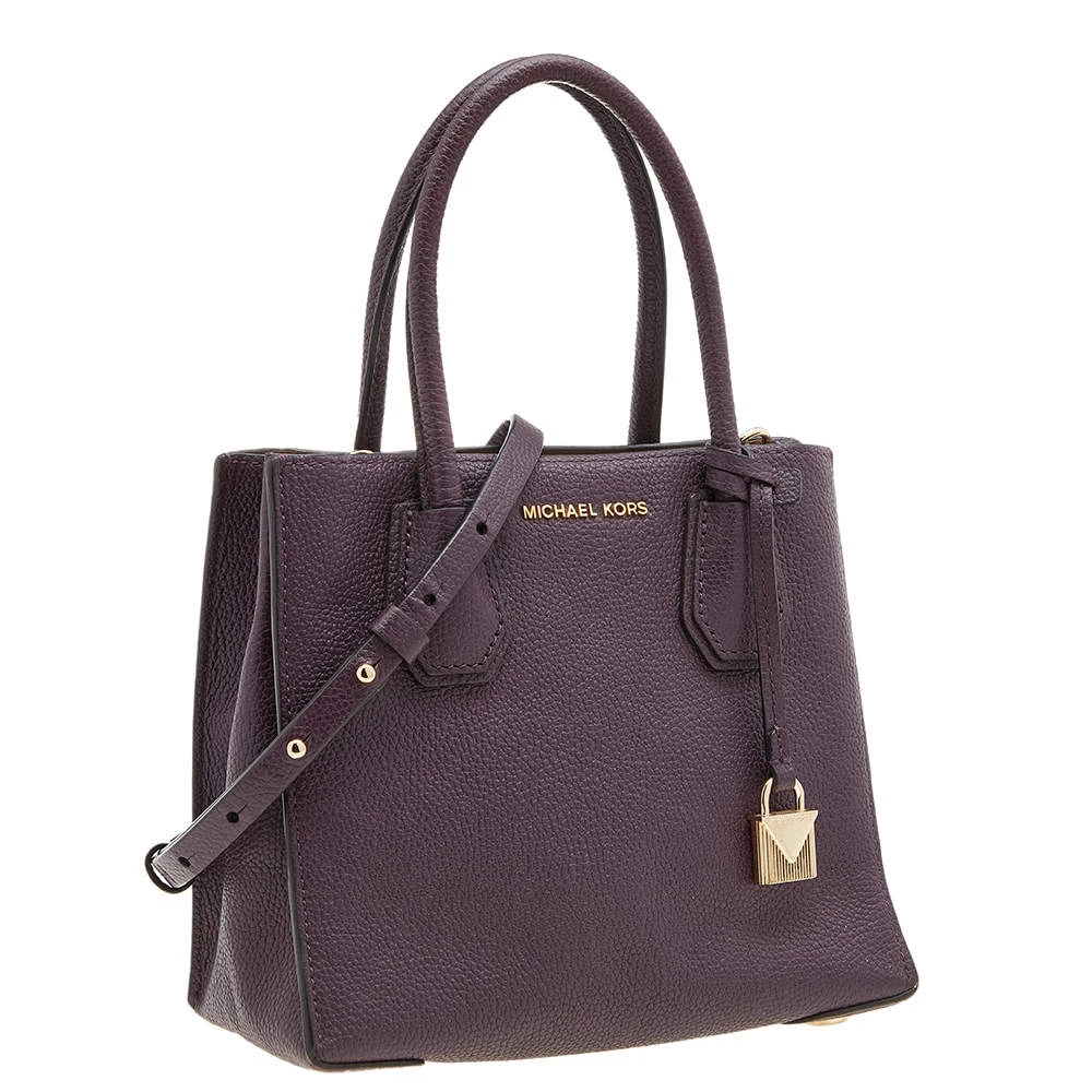 Michael Kors Purple Leather Mini Mercer Tote For Women - Image 3