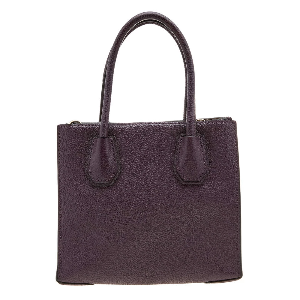 Michael Kors Purple Leather Mini Mercer Tote For Women - Image 4