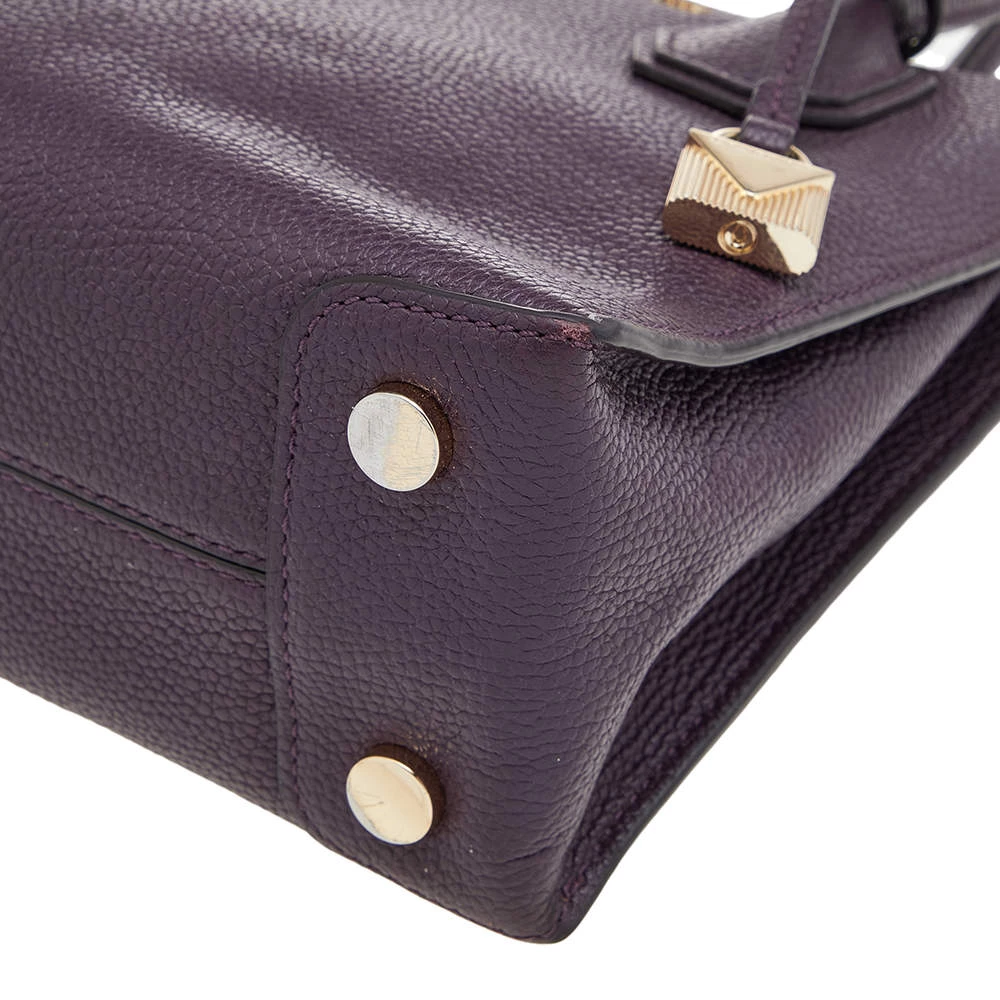 Michael Kors Purple Leather Mini Mercer Tote For Women - Image 11