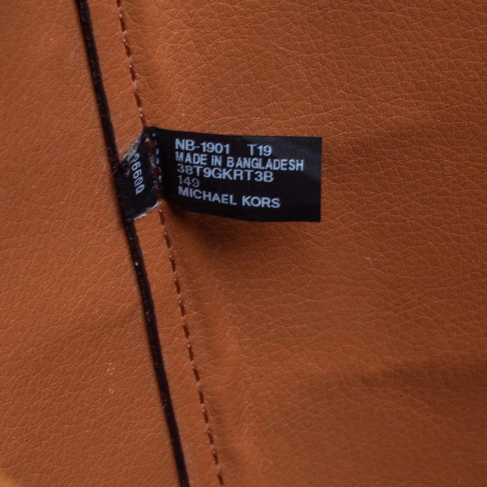 Michael Kors White/Brown Signature Coated Canvas And Leather Shopper Tote For Women - Image 10