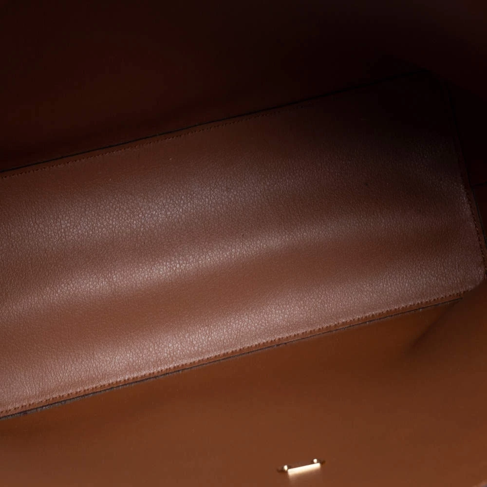 Michael Kors White/Brown Signature Coated Canvas And Leather Shopper Tote For Women - Image 9