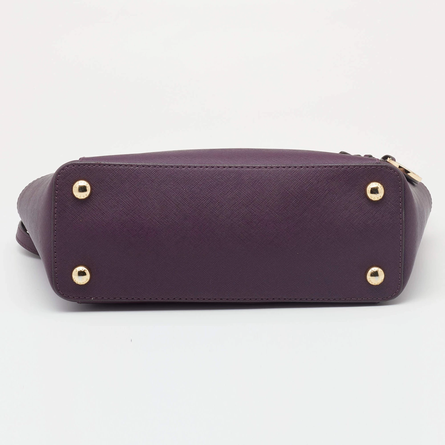 Michael Kors Dark Purple Saffiano Leather Travel Jet Set Tote For Women - Image 6