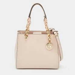Michael Kors Pink Leather Small Cynthia Tote For Women