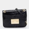 Michael Kors Black Python Effect Leather Sloan Shoulder Bag For Women