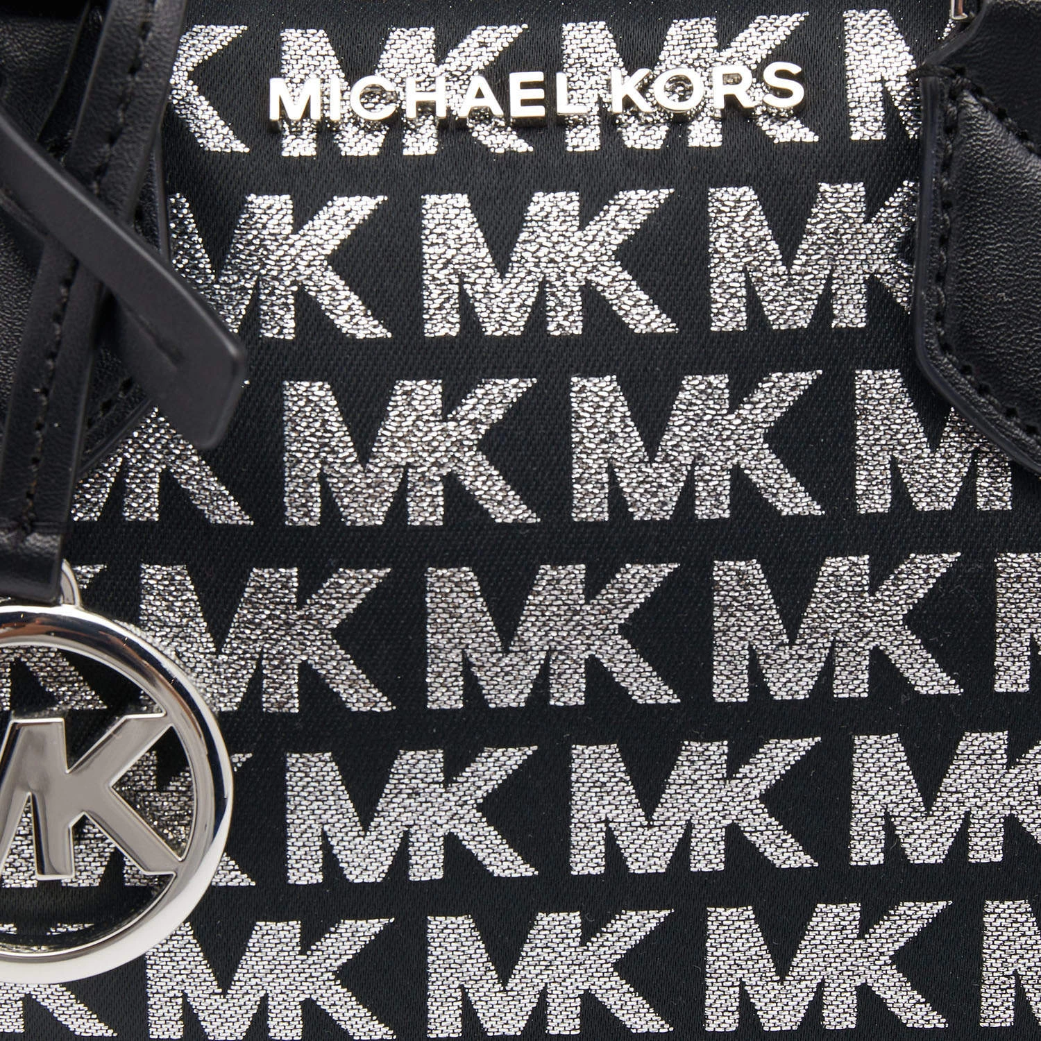 Michael Kors Black Jacquard And Leather Bedford Boston Bag For Women - Image 5
