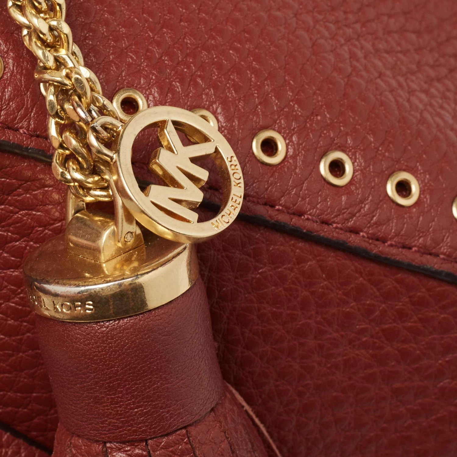 Michael Kors Brick Brown Leather Brooklyn Camera Shoulder Bag For Women - Image 6