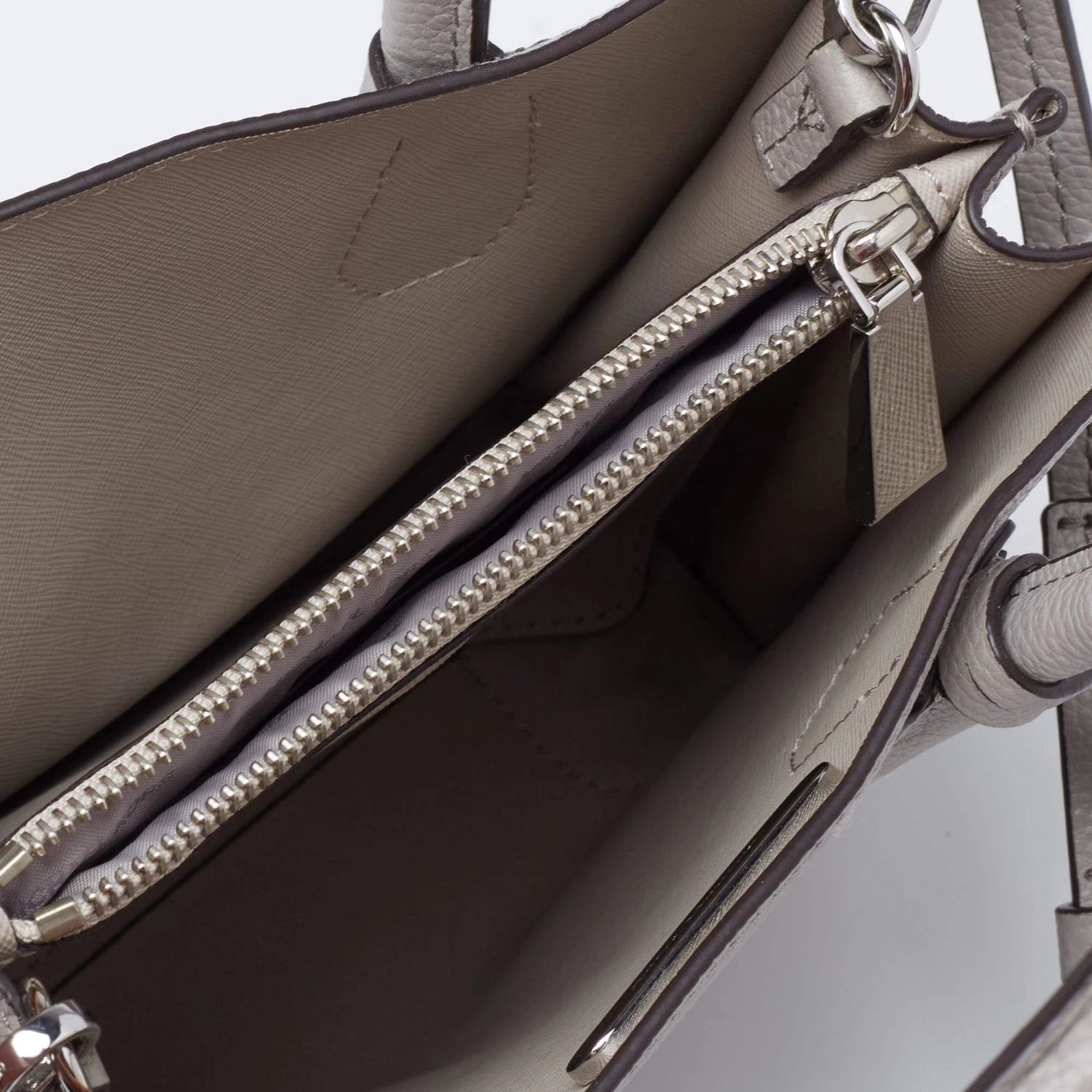 Michael Kors Grey Leather Mercer Tote For Women - Image 7