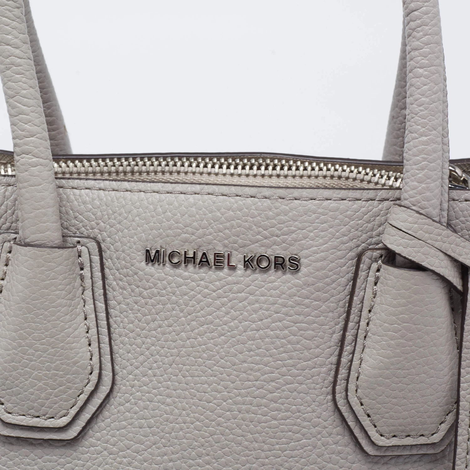 Michael Kors Grey Leather Mercer Tote For Women - Image 5