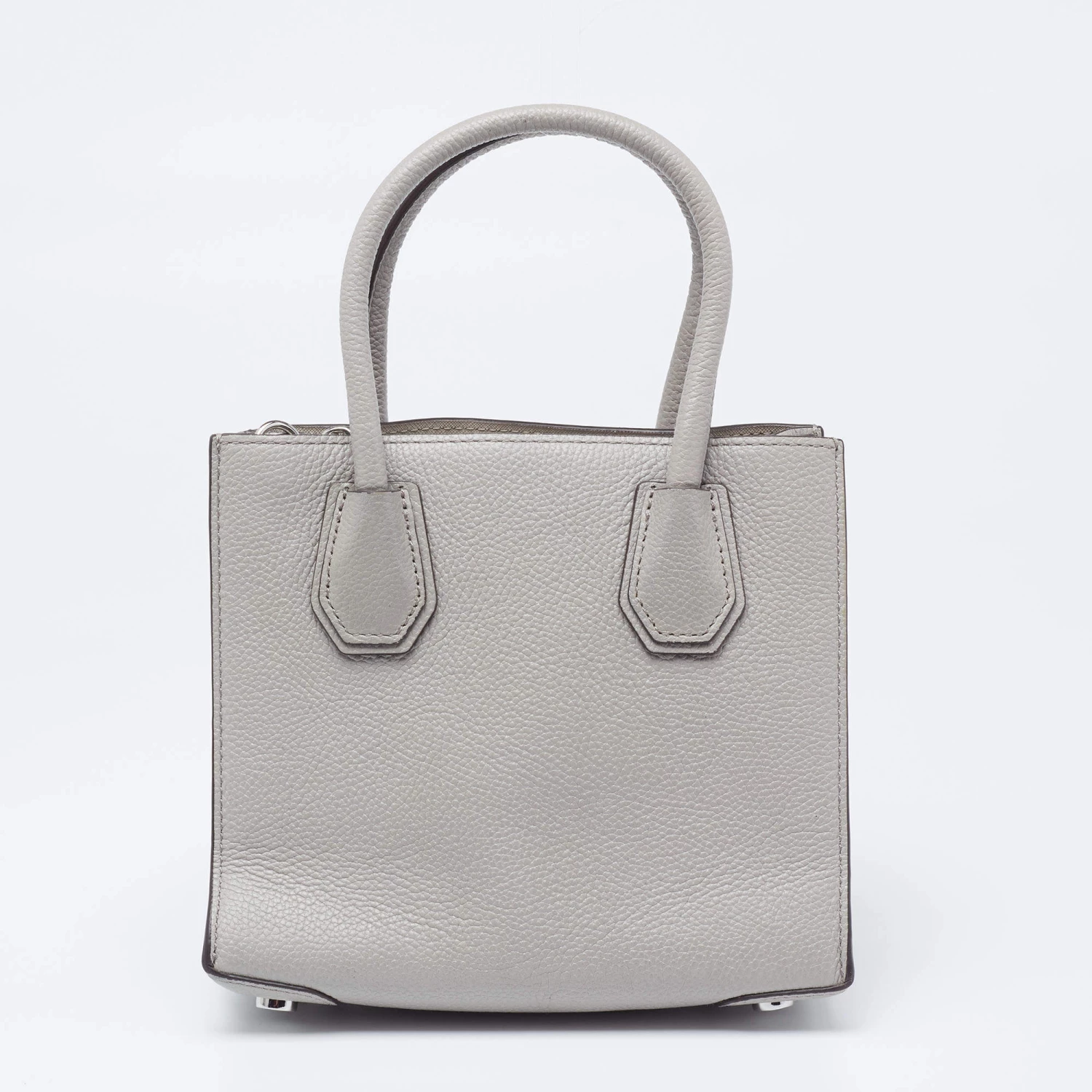 Michael Kors Grey Leather Mercer Tote For Women - Image 4
