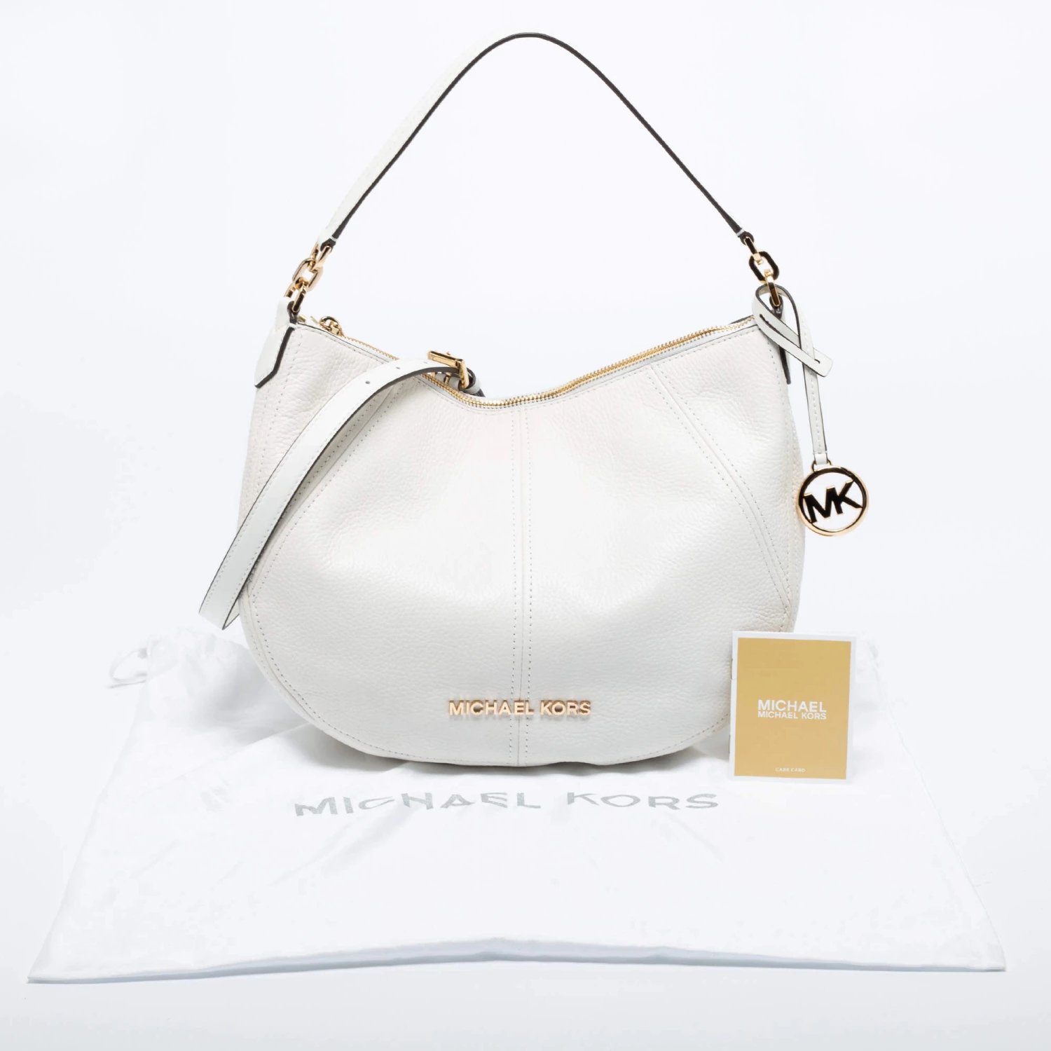 Michael Kors White Leather Bedford Hobo For Women - Image 11
