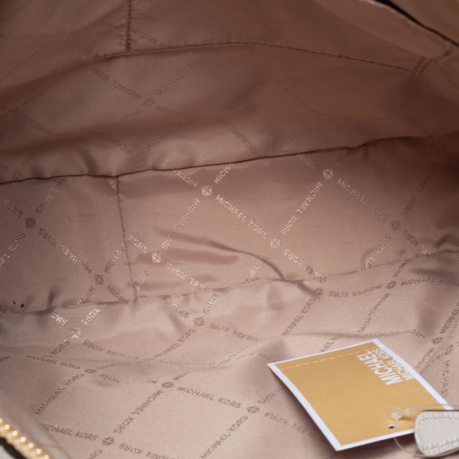 Michael Kors White Leather Bedford Hobo For Women - Image 8