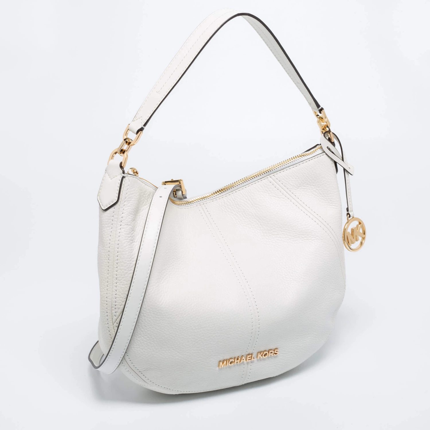 Michael Kors White Leather Bedford Hobo For Women - Image 3