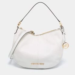 Michael Kors White Leather Bedford Hobo For Women