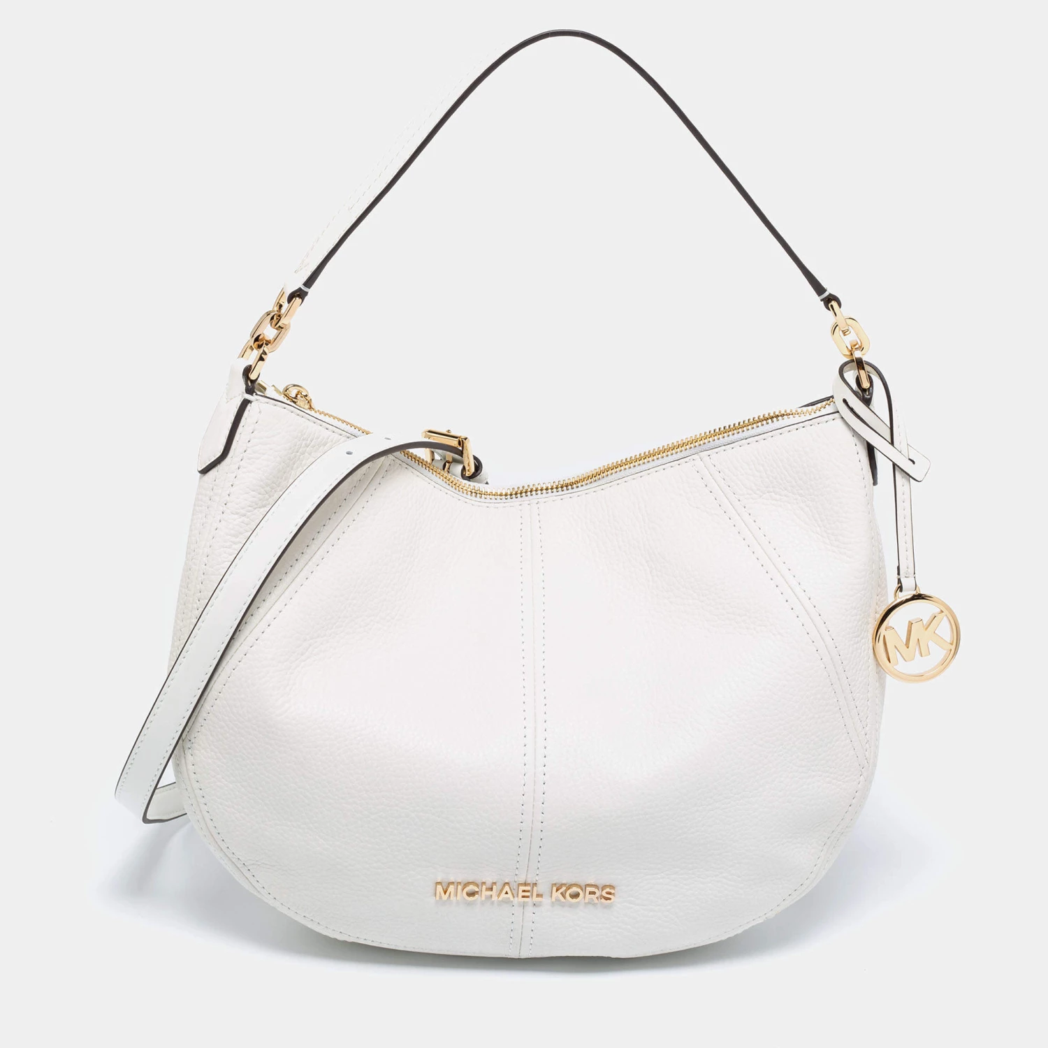 Michael Kors White Leather Bedford Hobo For Women