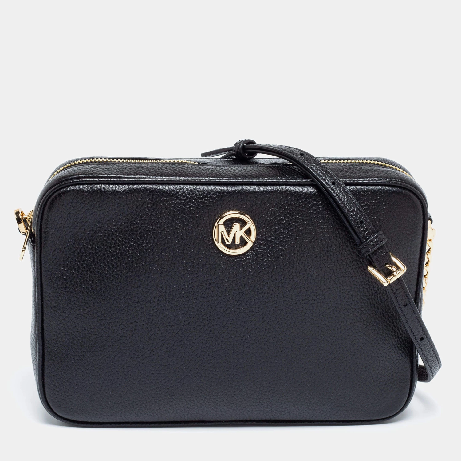 Michael Kors Black Leather Shoulder Bag For Women
