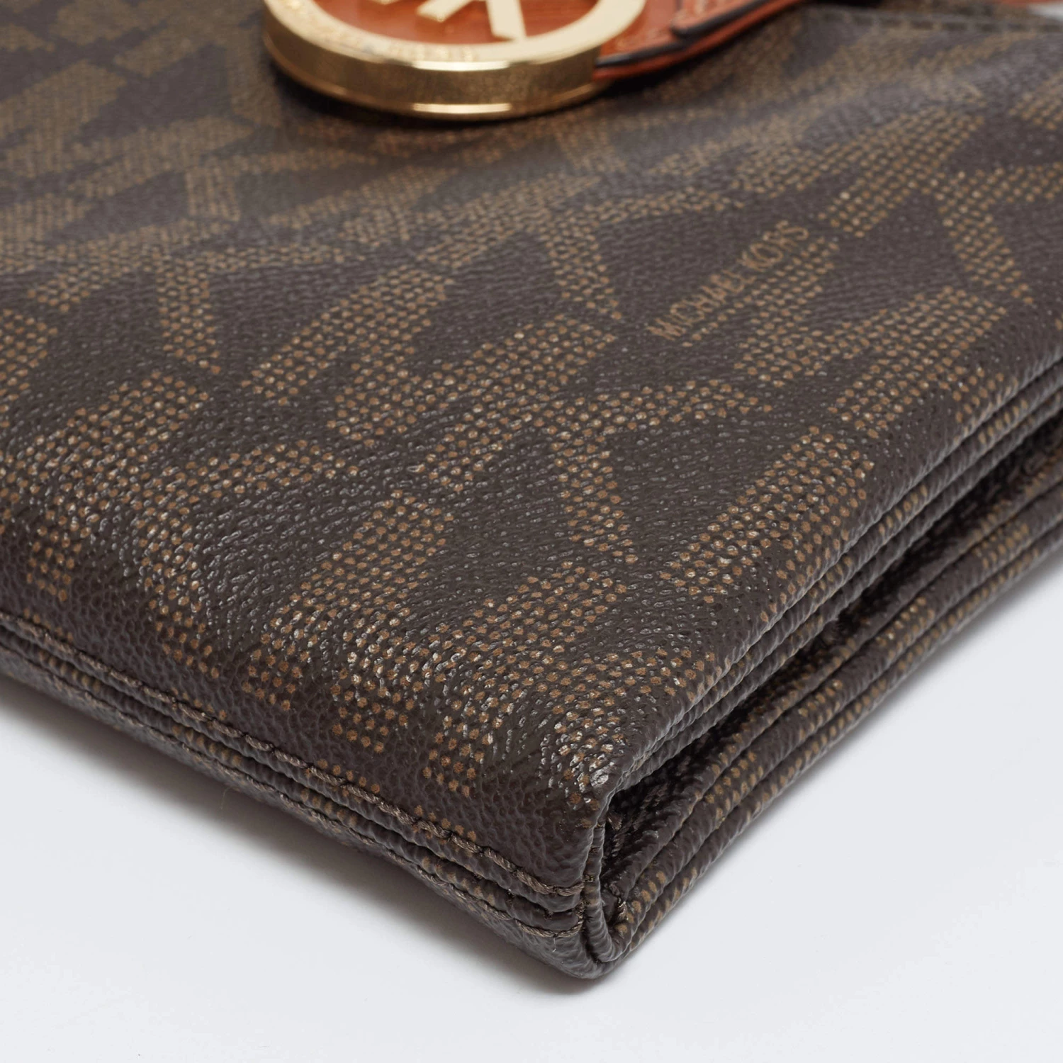 Michael Kors Brown Signature Coated Canvas And Leather Fulton Crossbody Bag For Women - Image 13