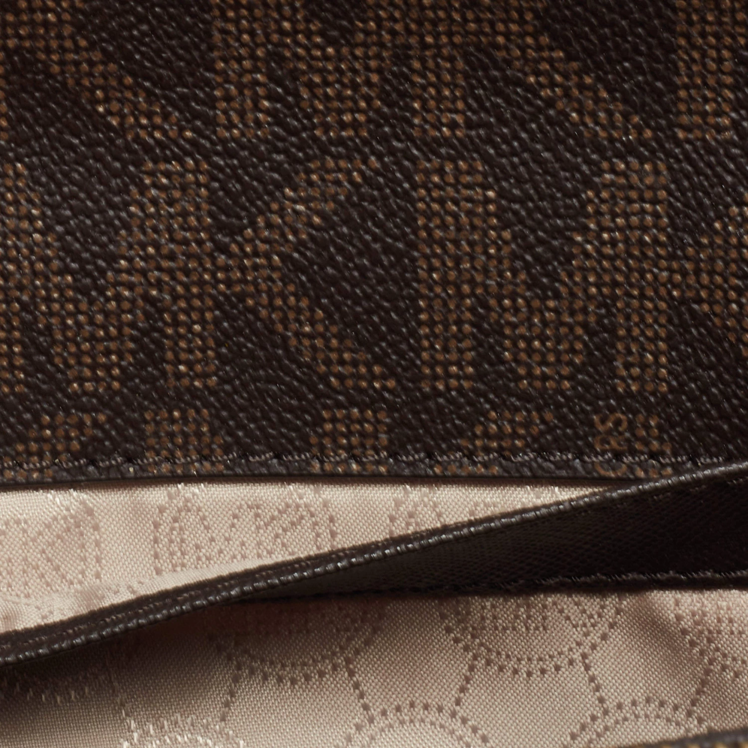 Michael Kors Brown Signature Coated Canvas And Leather Fulton Crossbody Bag For Women - Image 10