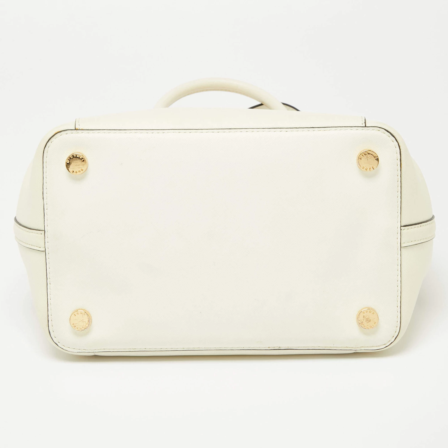 Michael Kors Off White Leather Greenwich Tote For Women - Image 6