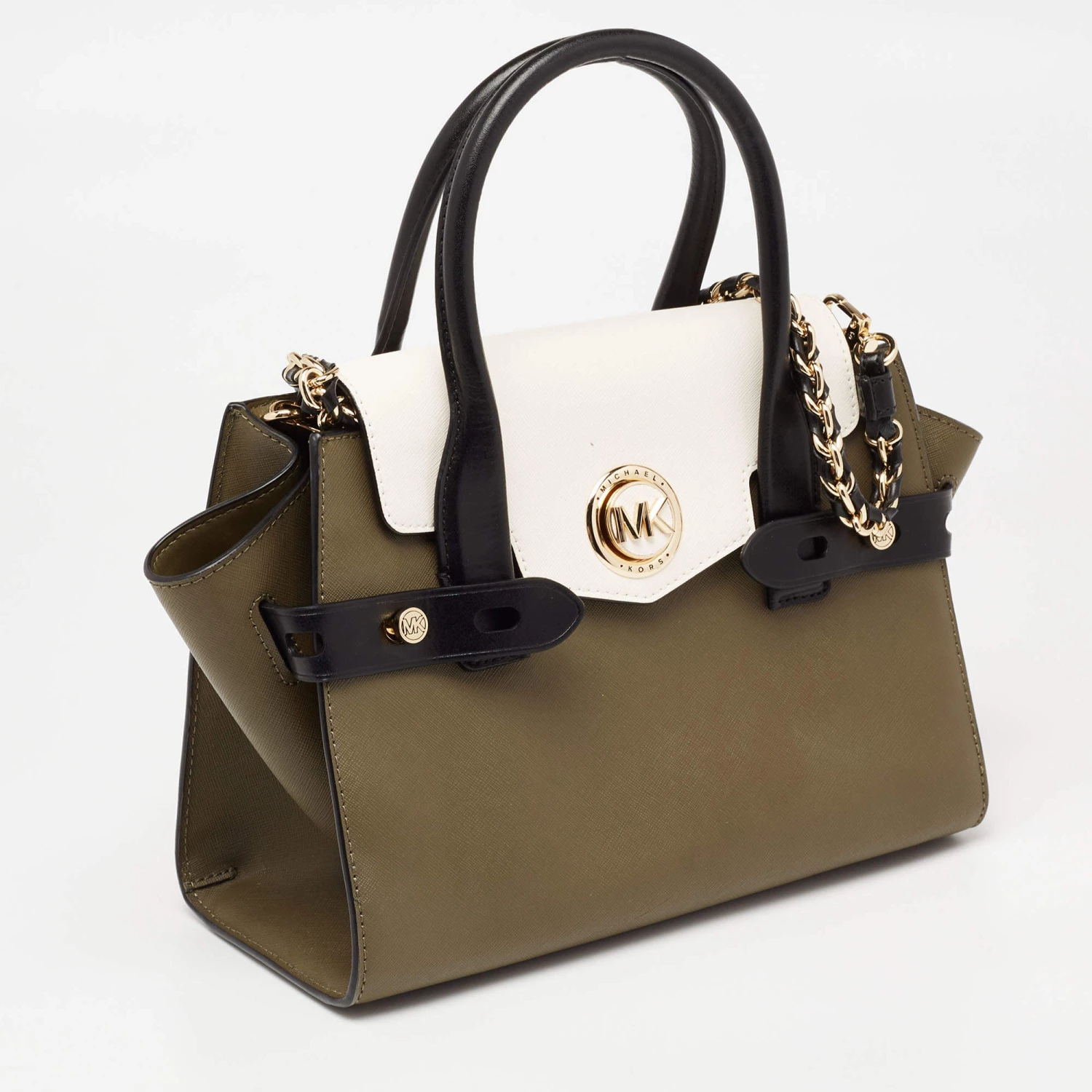 Michael Kors Tri Color Leather Carmen Satchel For Women - Image 3