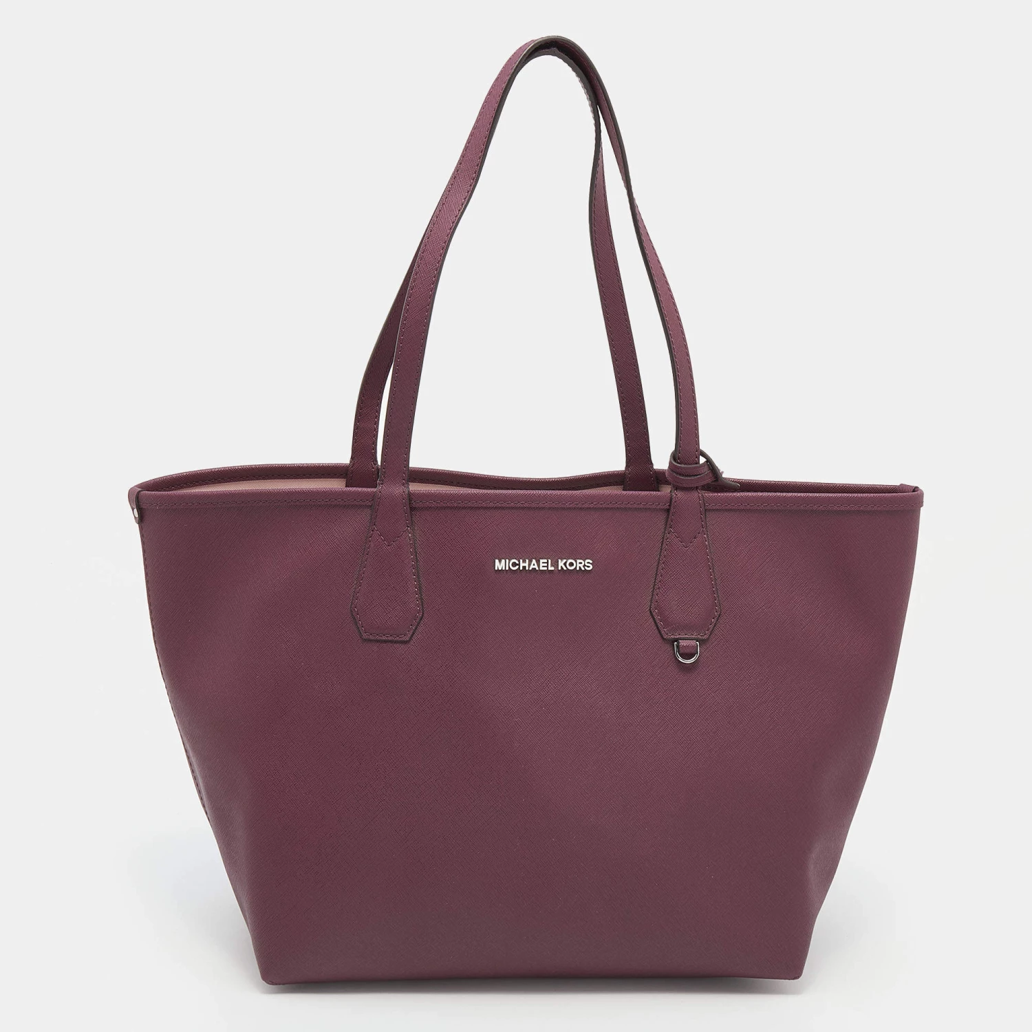 Michael Kors Burgundy Saffiano Leather Reversible Tote For Women
