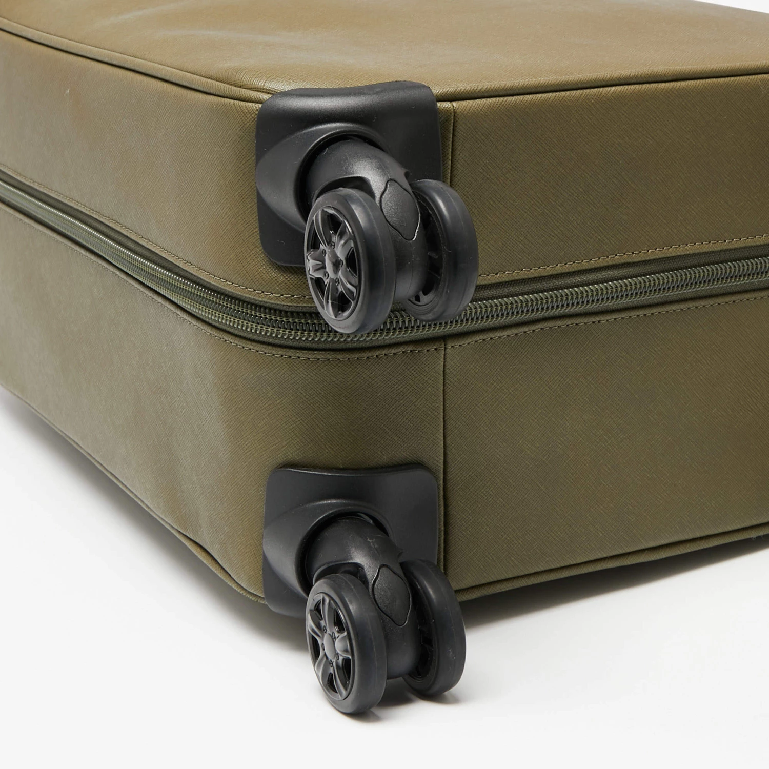 Michael Kors Olive Green Leather Jet Set Logo Luggage For Women - Image 13