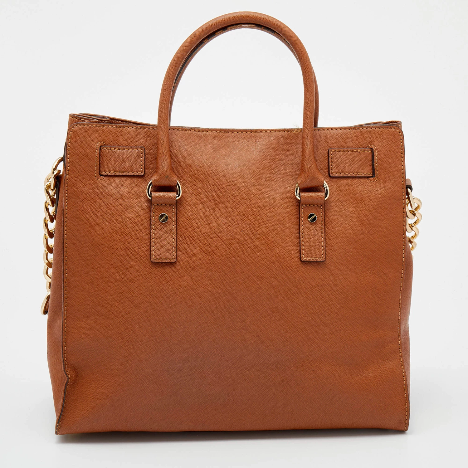 MICHAEL Michael Kors Brown Saffiano Leather Hamilton Tote For Women - Image 4