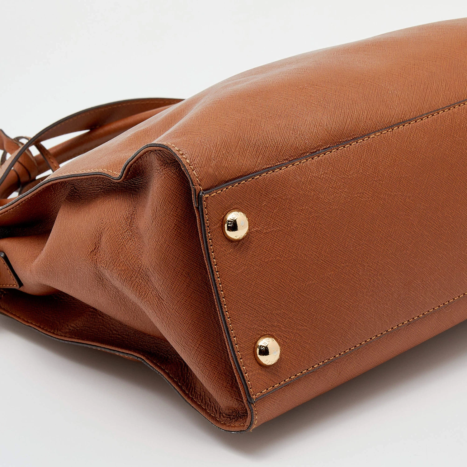 MICHAEL Michael Kors Brown Saffiano Leather Hamilton Tote For Women - Image 11