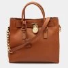 MICHAEL Michael Kors Brown Saffiano Leather Hamilton Tote For Women