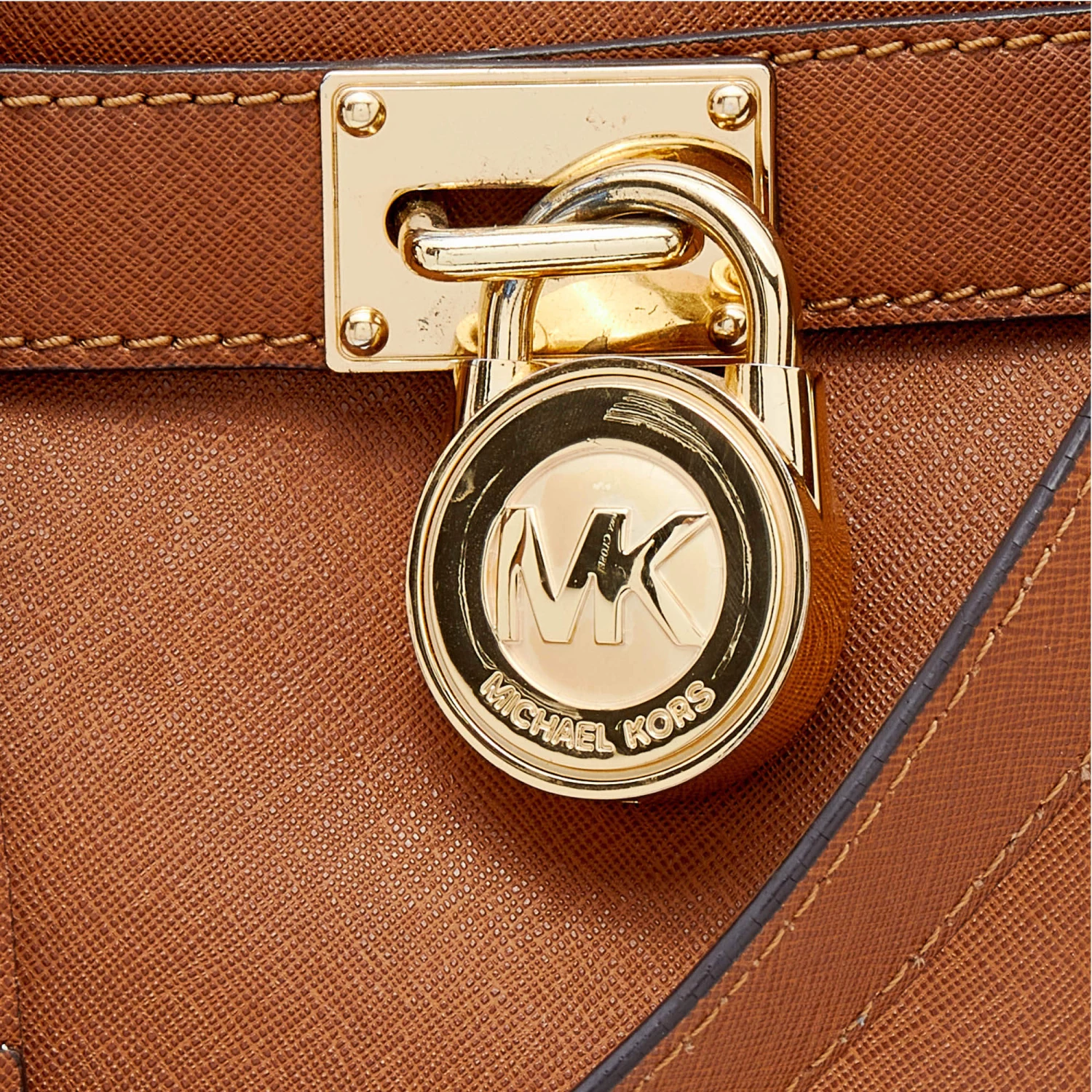 MICHAEL Michael Kors Brown Saffiano Leather Hamilton Tote For Women - Image 5