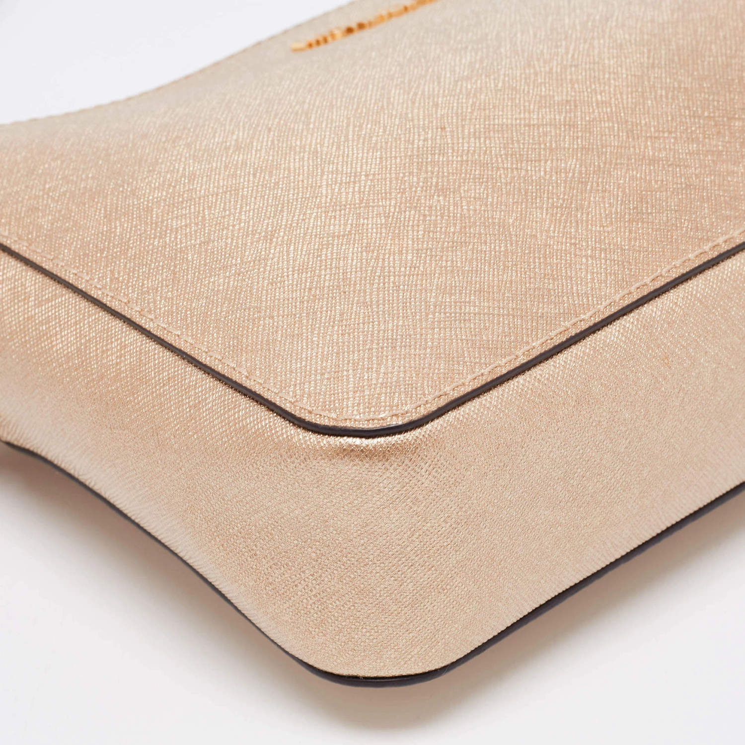 Michael Kors Metallic Gold Leather Jet Set Camera Crossbody Bag For Women - Image 10