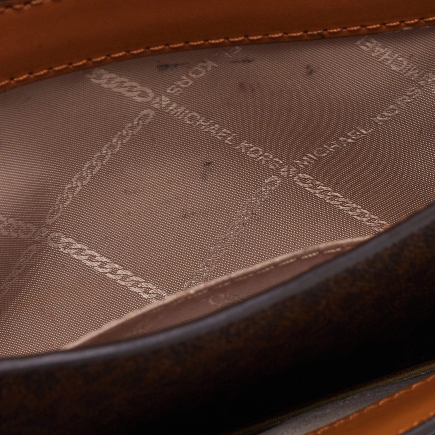 Michael Kors Brown Signature Coated Canvas And Leather Jade Shoulder Bag For Women - Image 8