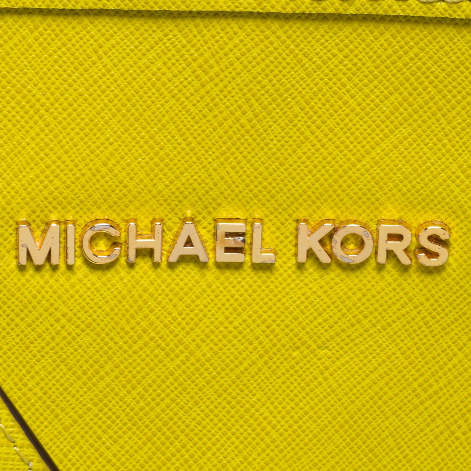 Michael Kors Neon Green Leather Small Jet Set Travel Tote For Women - Image 10