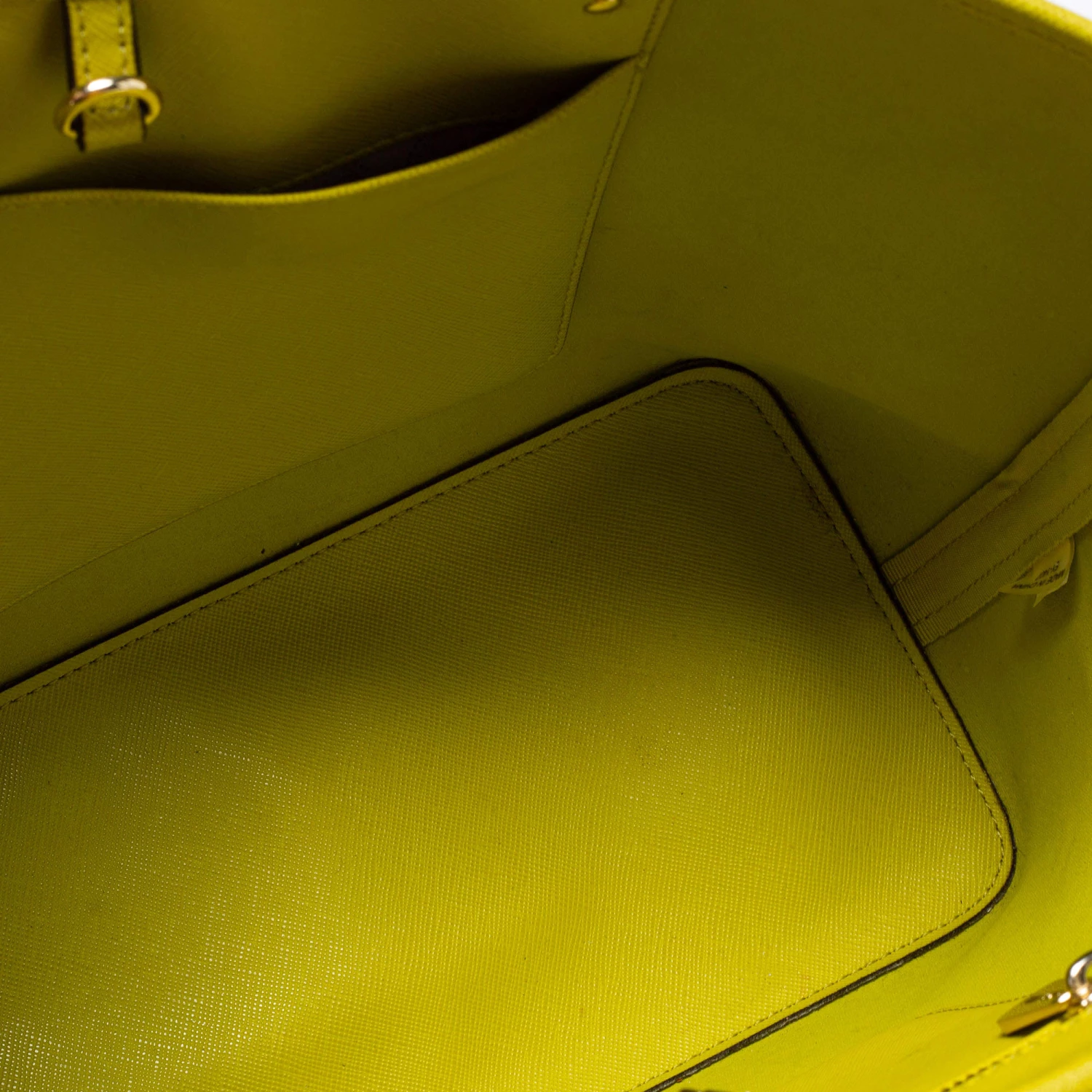 Michael Kors Neon Green Leather Small Jet Set Travel Tote For Women - Image 8