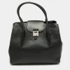 Michael Kors Collection Black Leather Blancroft Tote For Women