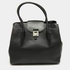 Michael Kors Collection Black Leather Blancroft Tote For Women