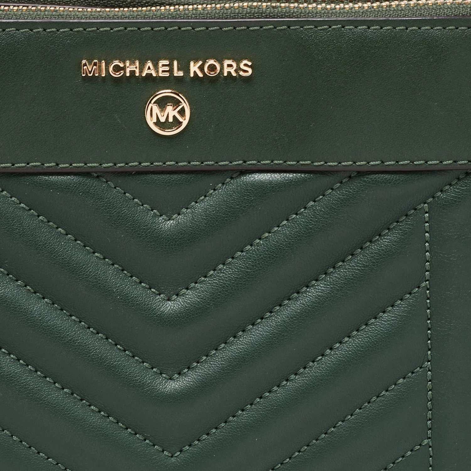 Michael Kors Green Quilted Leather Susan Shoulder Bag For Women - Image 5