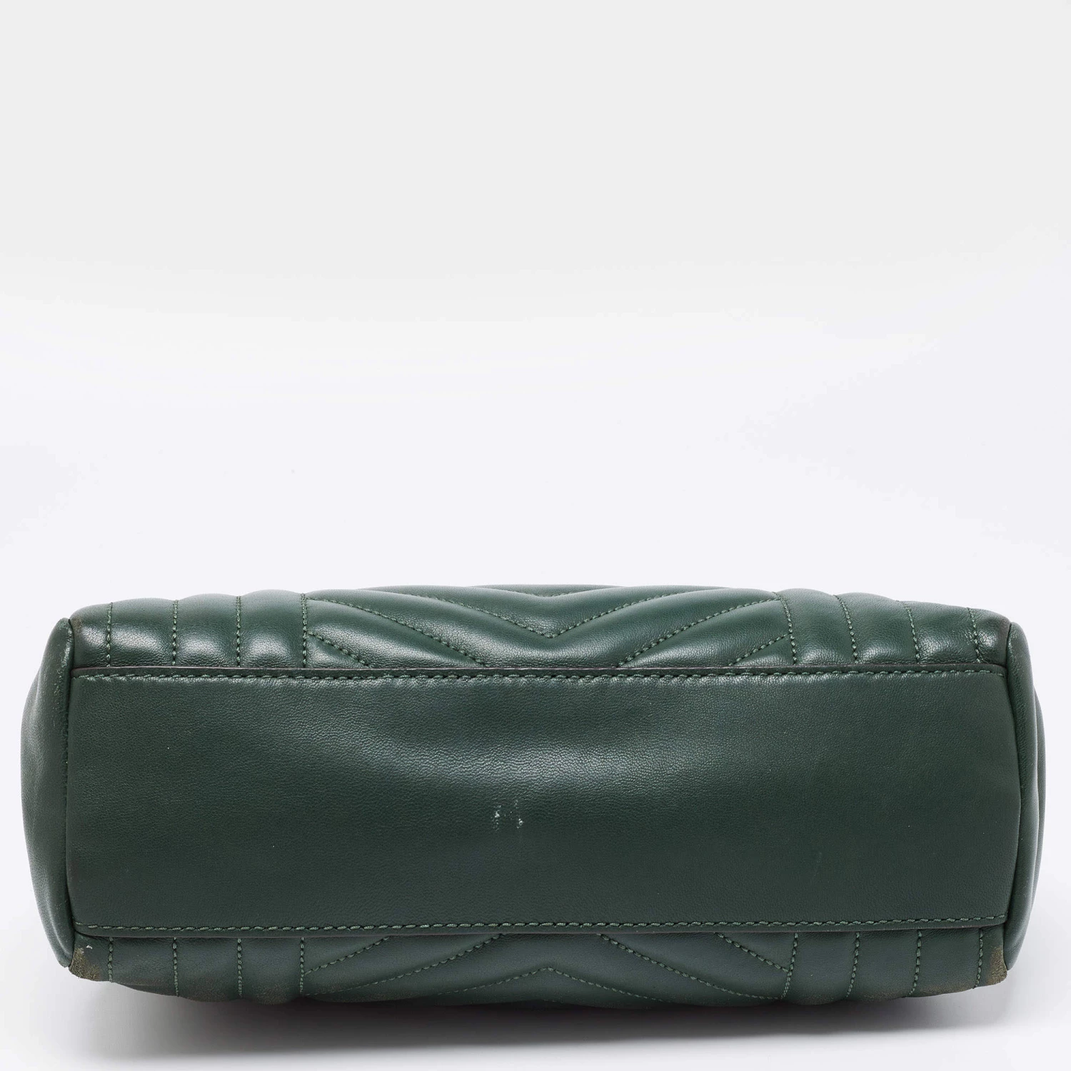 Michael Kors Green Quilted Leather Susan Shoulder Bag For Women - Image 6