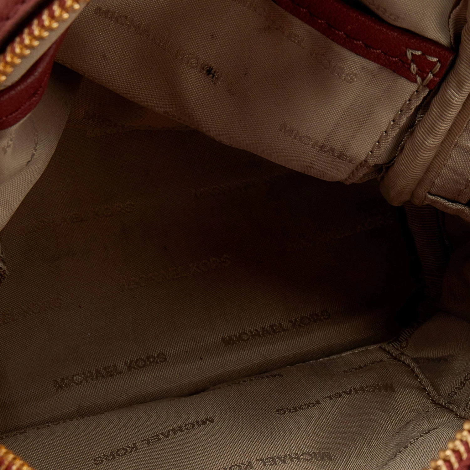 Michael Kors Brown Leather Rhea Zip Backpack For Women - Image 7