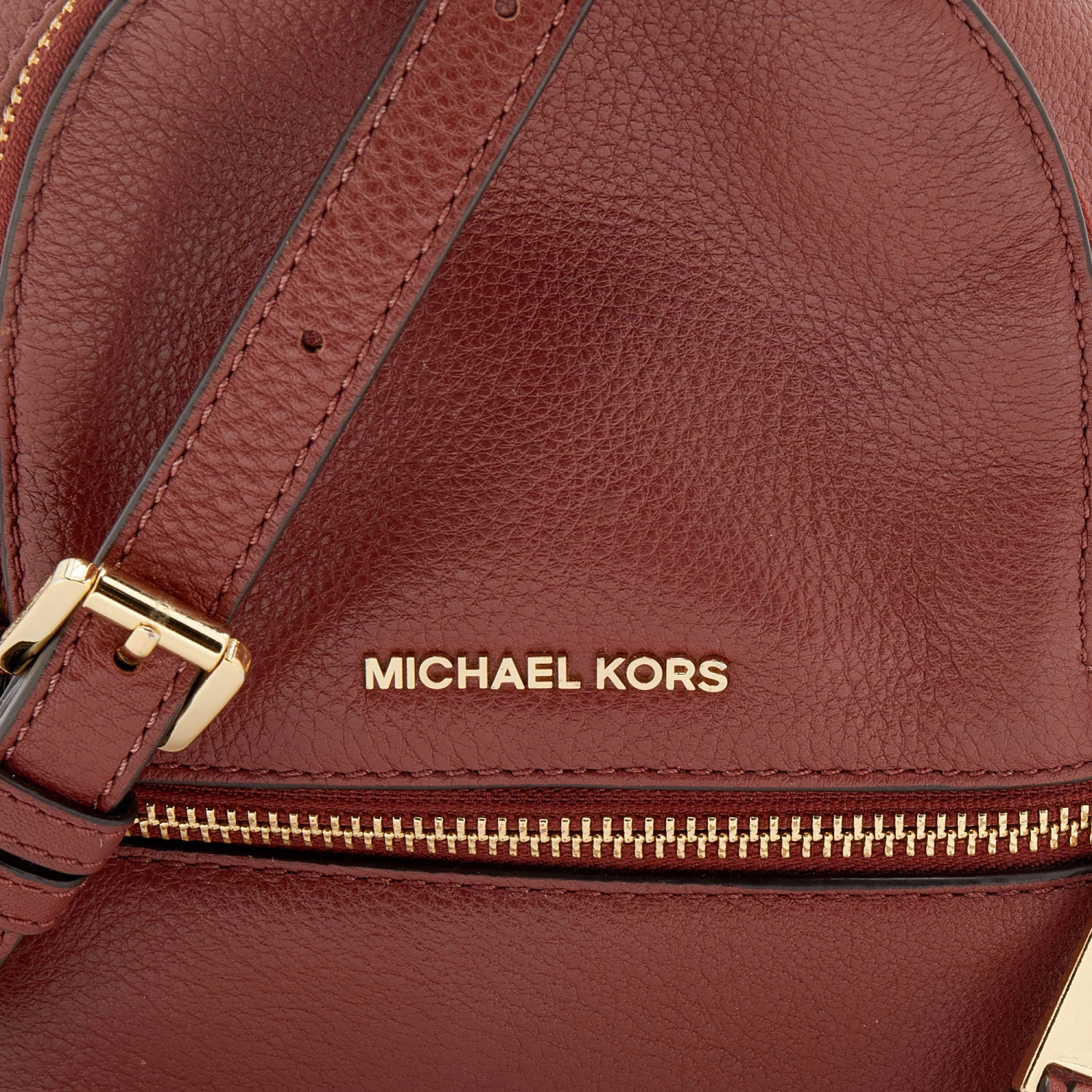 Michael Kors Brown Leather Rhea Zip Backpack For Women - Image 5