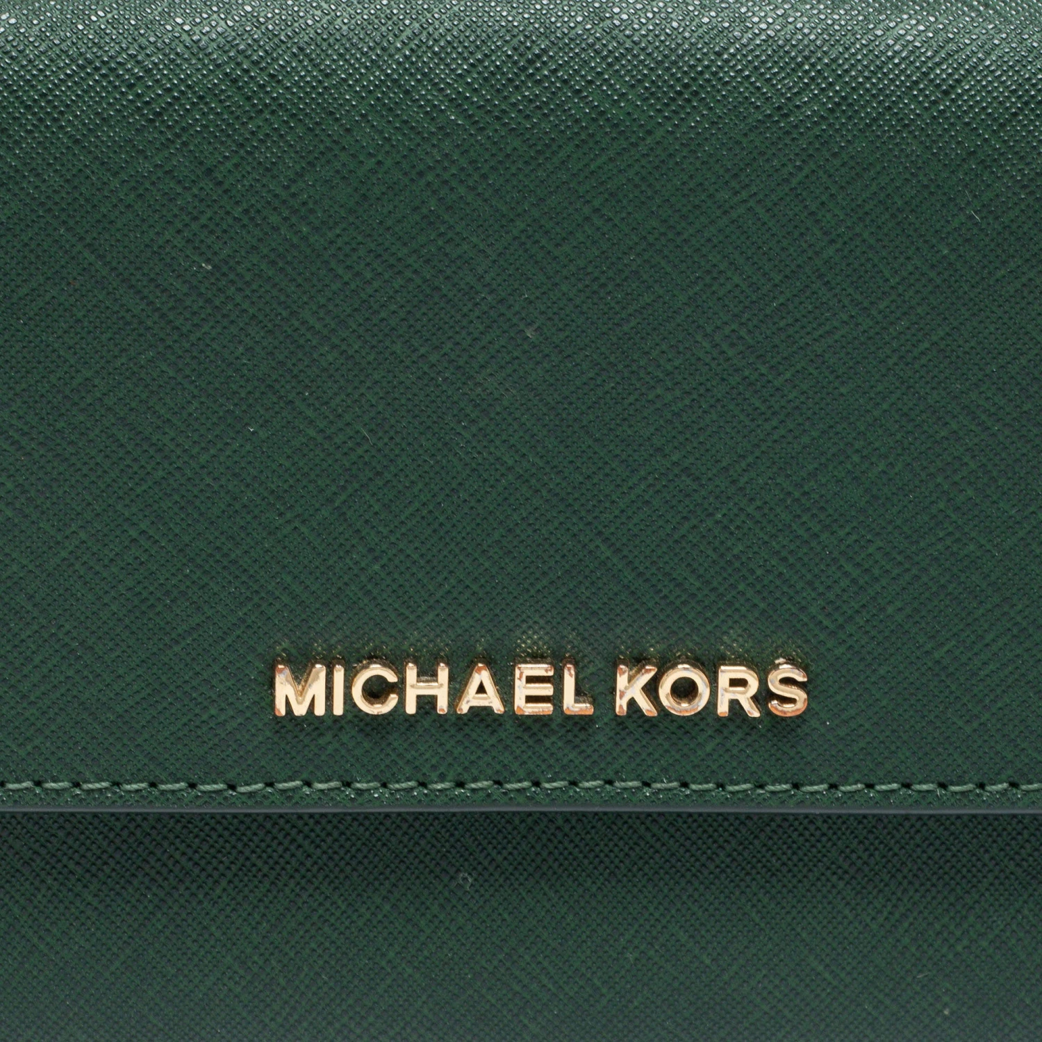 Michael Kors Green Leather Flap Crossbody Bag For Women - Image 5
