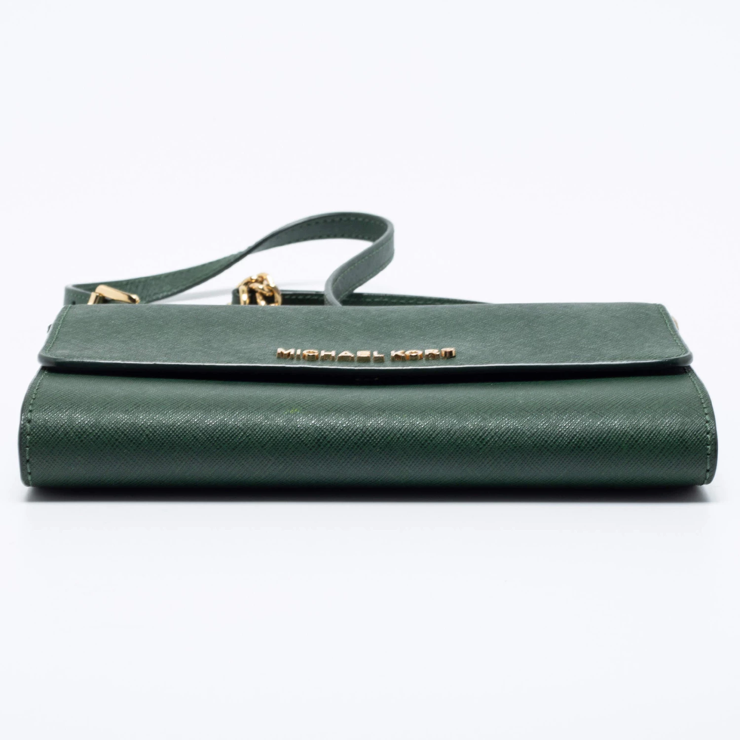 Michael Kors Green Leather Flap Crossbody Bag For Women - Image 7