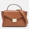 Michael Kors Tan Leather Whitney Top Handle Bag For Women
