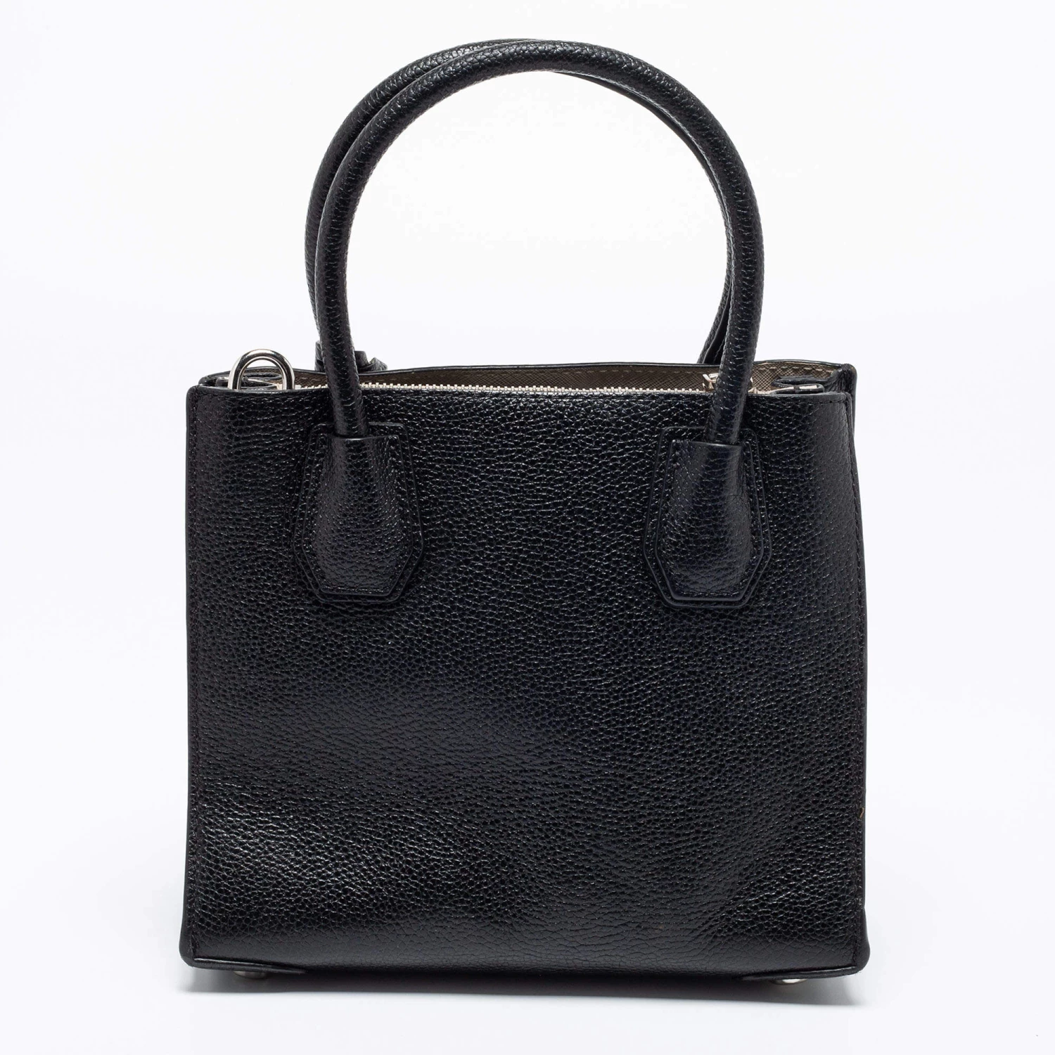 Michael Kors Black Leather Mini Mercer Satchel For Women - Image 4