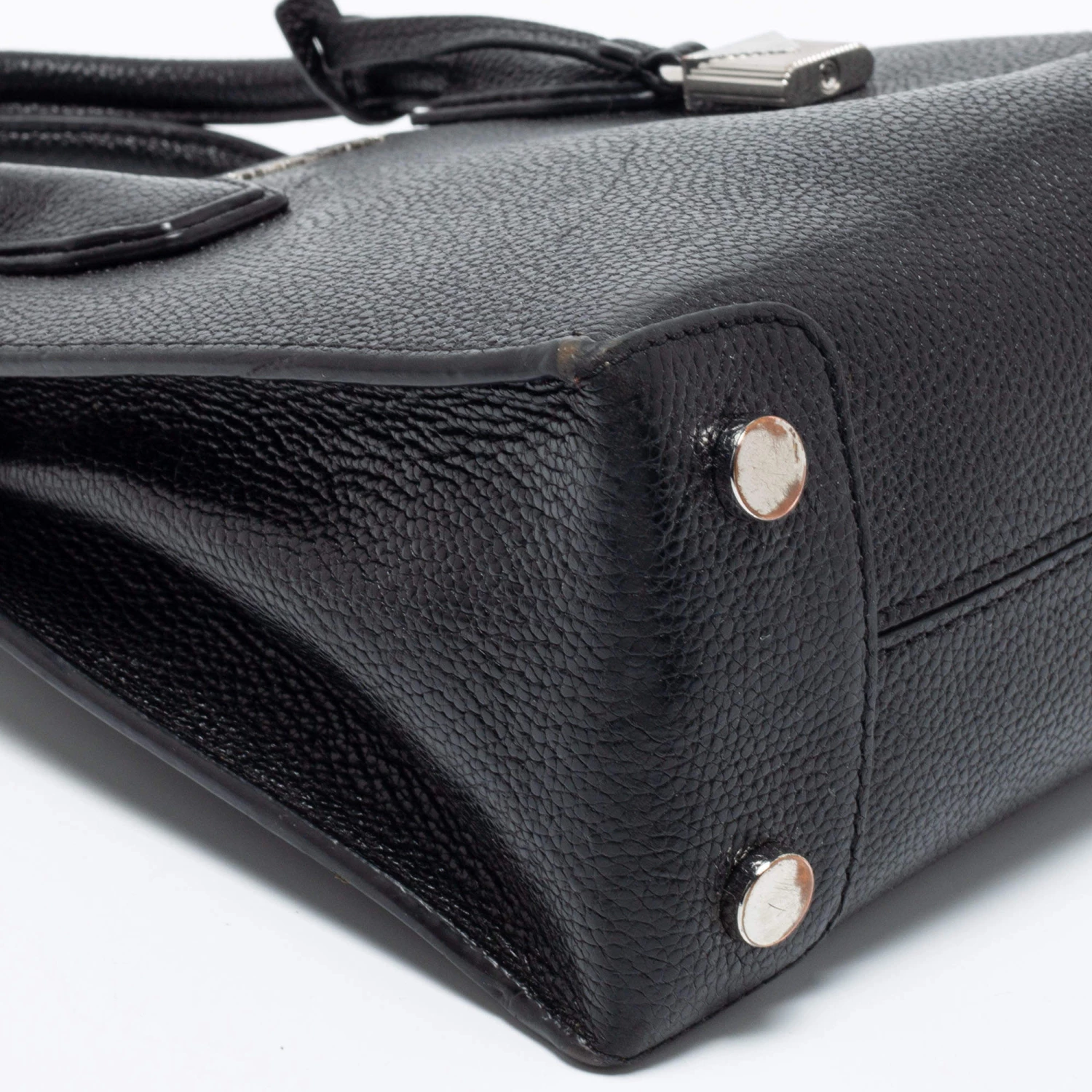 Michael Kors Black Leather Mini Mercer Satchel For Women - Image 11