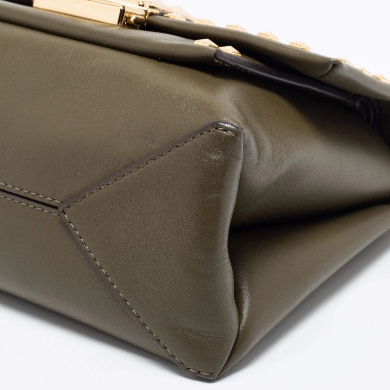 Michael Kors Green Leather Studded Medium Cece Shoulder Bag For Women - Image 13