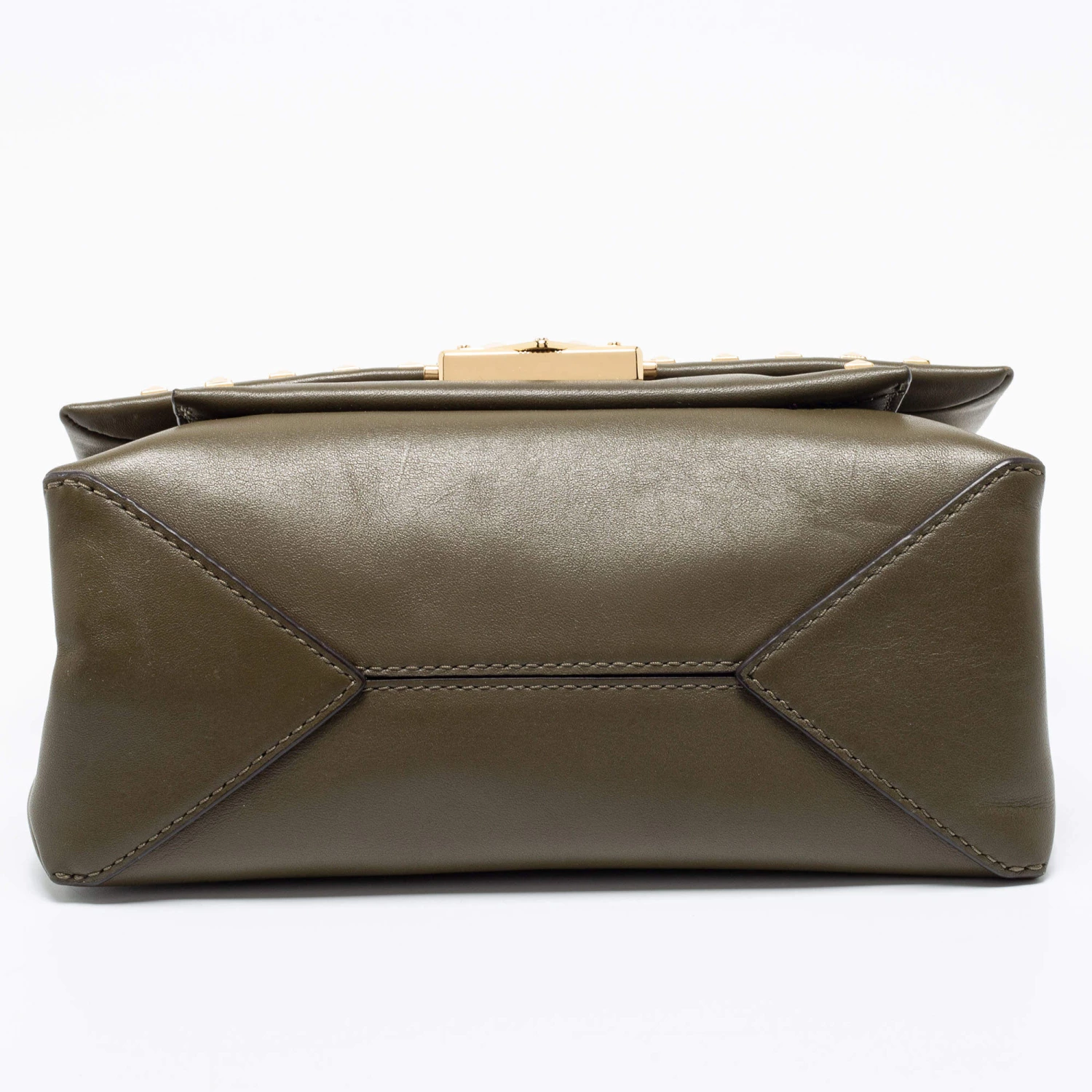 Michael Kors Green Leather Studded Medium Cece Shoulder Bag For Women - Image 6