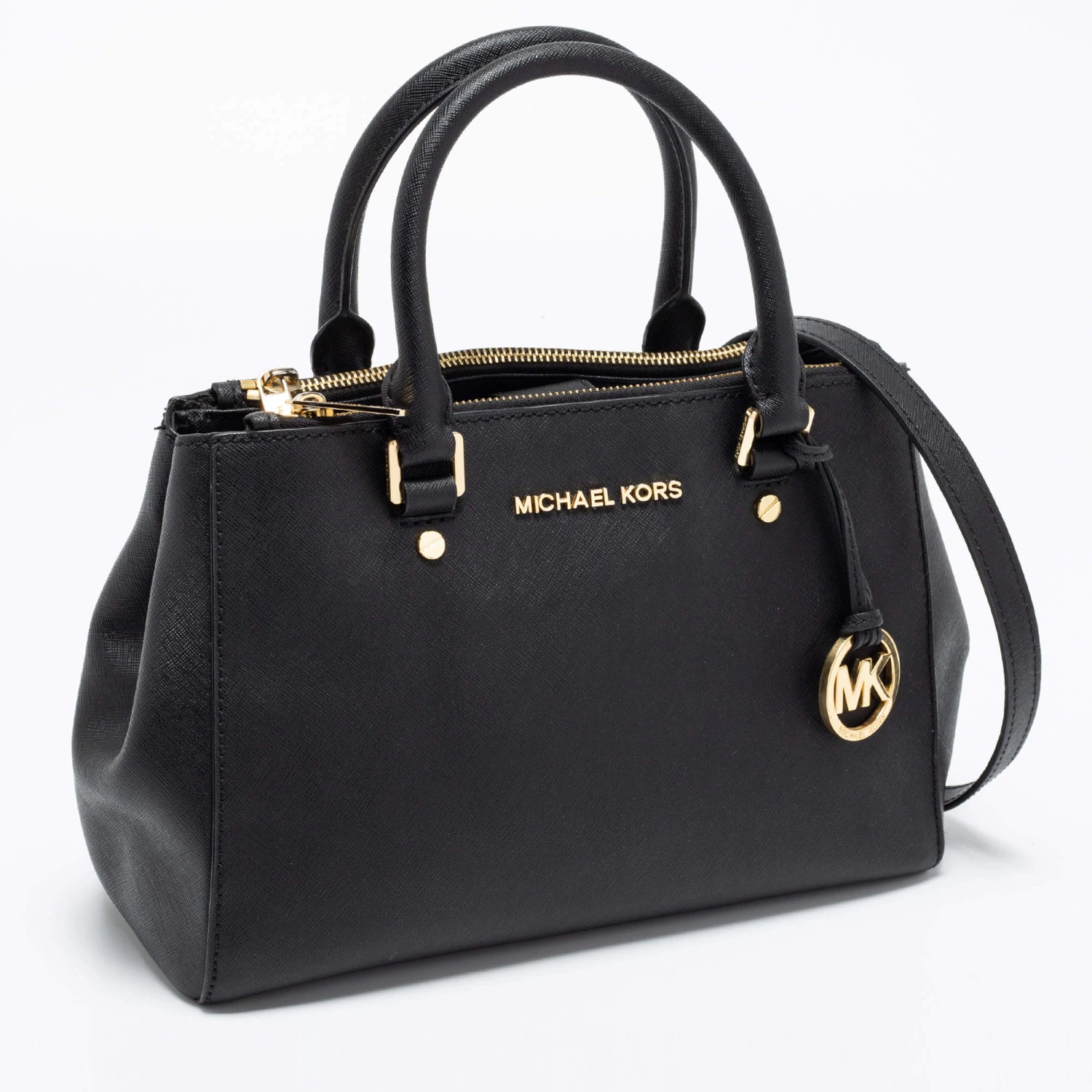 Michael Kors Black Leather Medium Sutton Tote For Women - Image 3