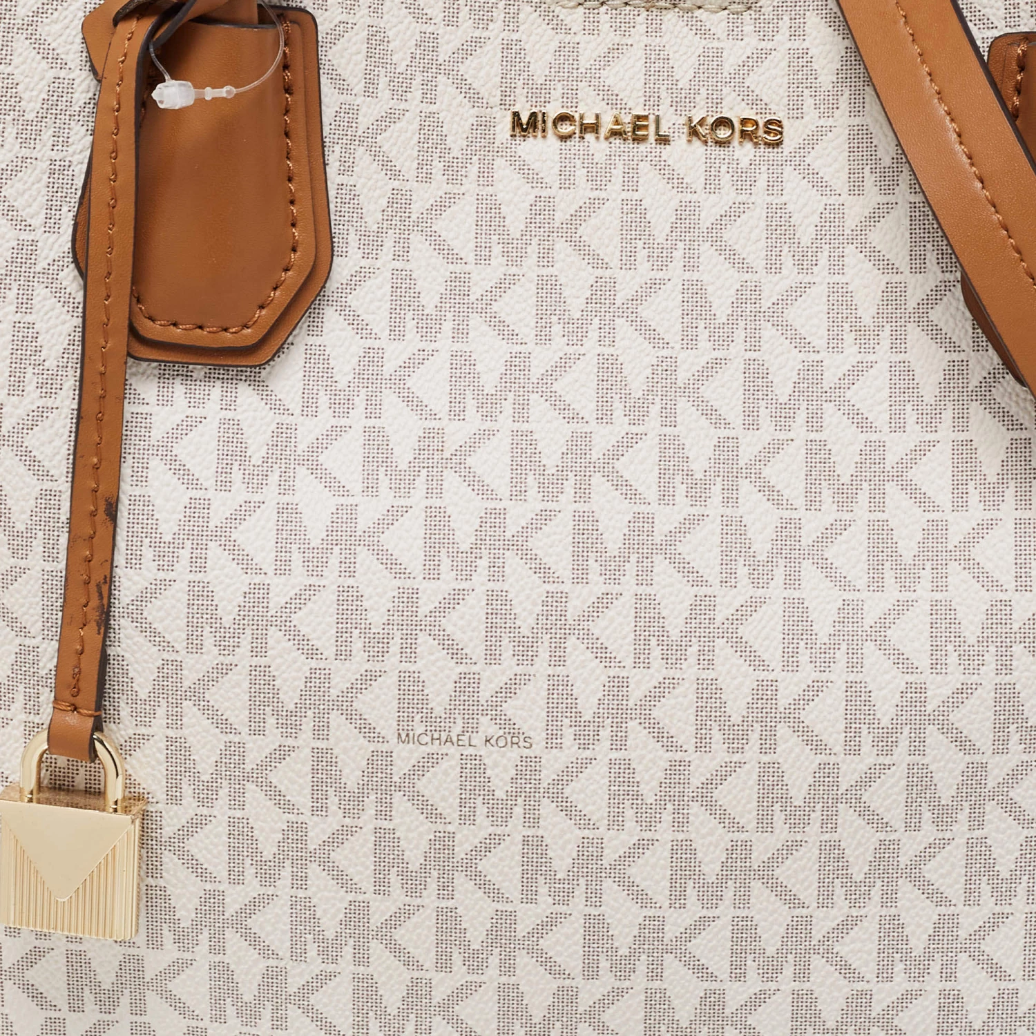 Michael Kors Brown/Beige Signature Coated Canvas And Leather Mercer Gallery Satchel For Women - Image 5
