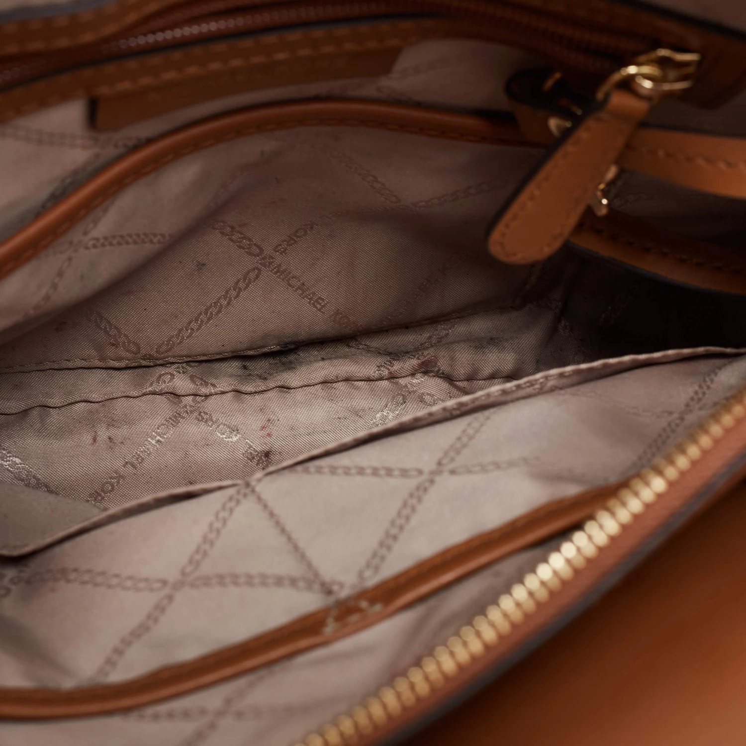 Michael Kors Brown/Beige Signature Coated Canvas And Leather Mercer Gallery Satchel For Women - Image 7